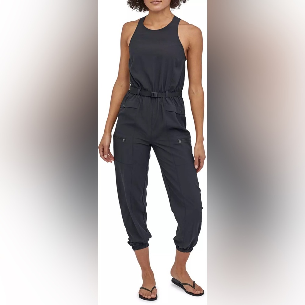 Women's Patagonia Black Fleetwith Utility Belted Jumpsuit